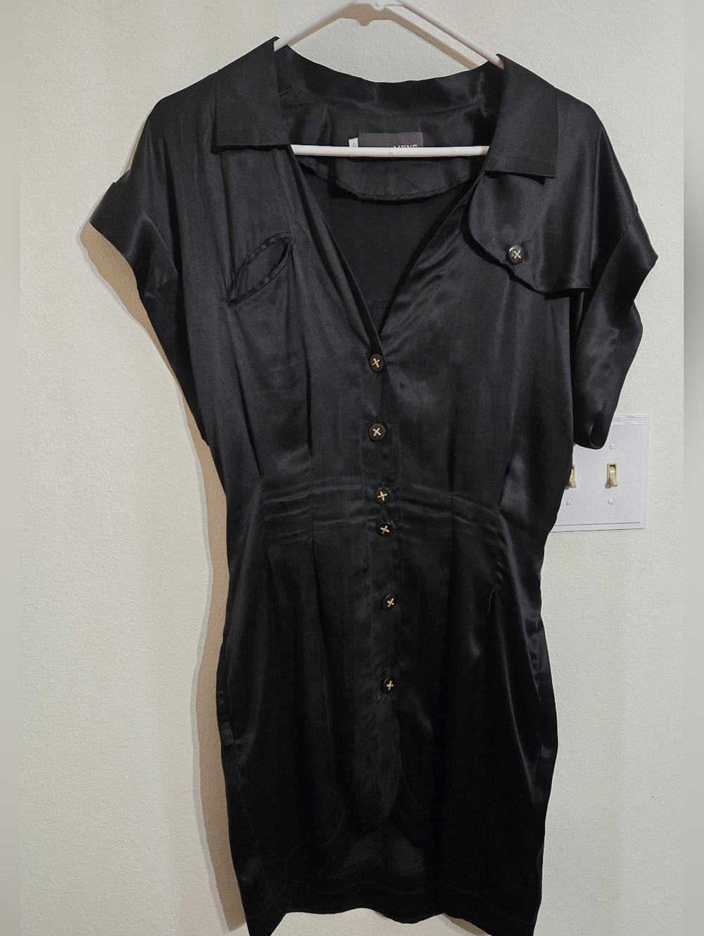 Myne Black Romper 100% Silk